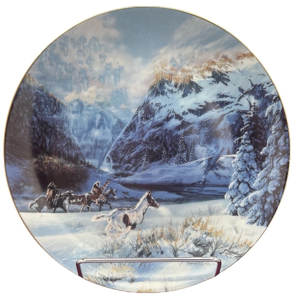 Plate Horses‎ in the snow RunG20-129.1The Wind No. 458 E By Julie Kramer BRADEX